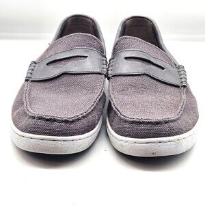 Cole Haan Mens Grey Canvas Leather Penny Loafers Slip-On Shoes Size 11.5M C25710